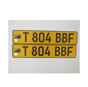 Tanzania car number plate with reflective film with high security