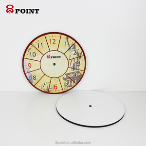 8 pollice di trasferimento di calore di sublimazione della Tintura blank MDF <span class=keywords><strong>orologio</strong></span> da parete <span class=keywords><strong>orologio</strong></span> di <span class=keywords><strong>forma</strong></span> rotonda - Product Image 4