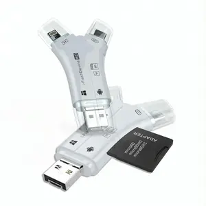 Multifunctional USB 2.0 Type C Micro USB TF SIM SD Card Reader