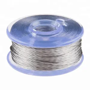 Yüksek sıcaklık dayanımı 316l % 100% saf paslanmaz çelik filament iletken iplik metal elyaf iplik