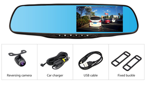 DVR Manufacturer OEM 1080P 4.3 Inch <strong>Rearview</strong> Mirror Car <strong>Camera</strong> Recorder Front and Back <strong>Rearview</strong> <strong>Camera</strong>