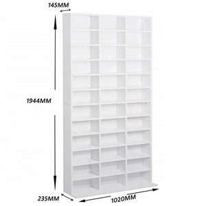 Moderno Mueble de Melamina Blanco para Almacenamiento de CD - Product Image 4