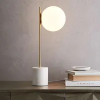 Italian marble table lamp round marble desk lamp for office reading room ETL32064