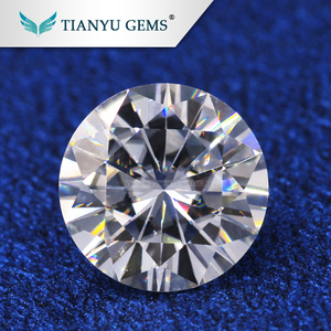 Wuzhou al por mayor diamante 1ct 6.5mm D/EF/GH/<span class=keywords><strong>IJ</strong></span> claro Bélgica corte moissanite diamante sintético precio - Product Image 1