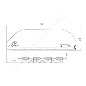 14S5P ジャンボシャークパックバッテリー 52V <span class=keywords><strong>17.5Ah</strong></span> ポリー電動自転車バッテリーパック（バファンBBSHD <span class=keywords><strong>48V</strong></span> 1000Wモーター用） - Product Image 5