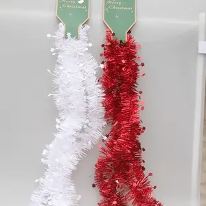 Guirnalda de oropel de Navidad para interior y exterior, decoración, venta al por mayor