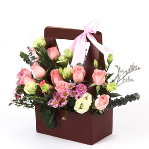 Boîte à fleurs en papier, pliable, carrée, emballage de fleurs, vente en gros, 50 pièces - Product Image 5