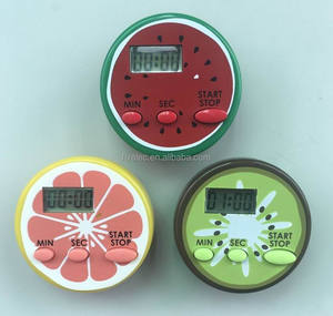 Minuterie de cuisine aux couleurs personnalisées en forme de fruit avec aimant et clip de style rond - Product Image 4