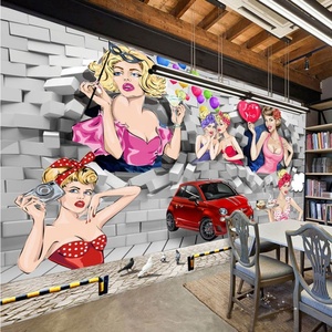 Chinois Papier Peint Sexy 3D Discothèque Fond DJ Fille Cool Bar Beauté Sexy Photo Et Papier Peint Sexy Dessin Animé Papier Peint - Product Image 6