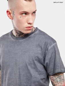 เสื้อยืดผ้าฝ้ายสำหรับผู้ชาย,เสื้อยืดผ้าฝ้าย OEM เสื้อเจอร์ซีย์ย้อมสีโลโก้ได้ตามต้องการ - Product Image 3