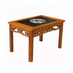 Set Tavolo e <span class=keywords><strong>Panche</strong></span> in Legno Massello Stile Cinese <span class=keywords><strong>per</strong></span> Hot Pot, Compatibile con Riscaldamento a Gas e a Induzione <span class=keywords><strong>per</strong></span> Ristoranti di Hot Pot - Product Image 5