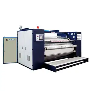 Sublimation rotary heat transfer press with vacuumed heating roller