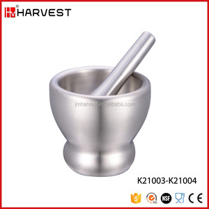 <span class=keywords><strong>la</strong></span> cocina de Acero Inoxidable Mortero Y <span class=keywords><strong>Maja</strong></span> Pedestal Tazón Ajo Pugging Pot molino de pimienta molinillo de especias - Product Image 2