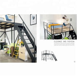 Tipo de Metal estructura de hierro para loft <span class=keywords><strong>apartamento</strong></span> dormitorio con escalera del edificio de apartamentos - Product Image 2