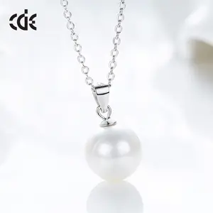 925 Sterling Silver Natural Pearl Necklace Jewellery Simple