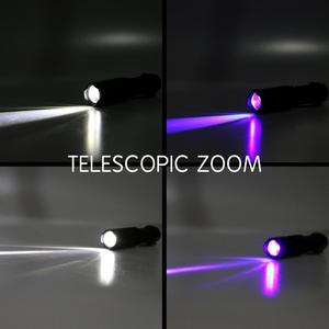 <span class=keywords><strong>2</strong></span> trong <span class=keywords><strong>1</strong></span> ánh sáng trắng + UV đèn pin Torch ánh sáng cực tím ánh sáng Blacklight UV đèn AA pin cho Marker Checker phát hiện SK68 - Product Image 4