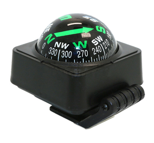 Boussole de voiture de boule de base adhésive en plastique noir précis pour le <span class=keywords><strong>camping</strong></span> - Product Image 3