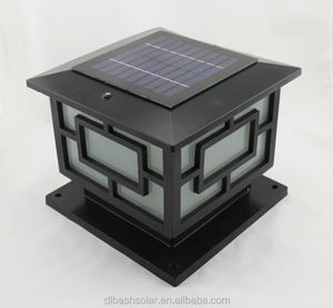 Lampe à pilier antique en <span class=keywords><strong>fer</strong></span>, lampe solaire pour <span class=keywords><strong>portail</strong></span>, lampe de jardin japonaise - Product Image 3