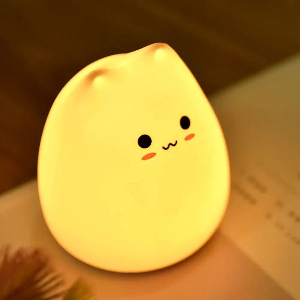 Small Colorful Touch Sensor Animals LED Kids Baby Sleeping Night Light for Bedroom Desk