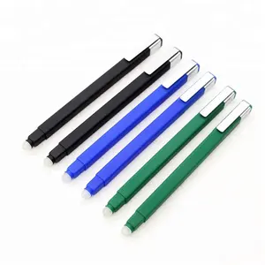 Promotional Soft rubber coated square erasable pen gel ink