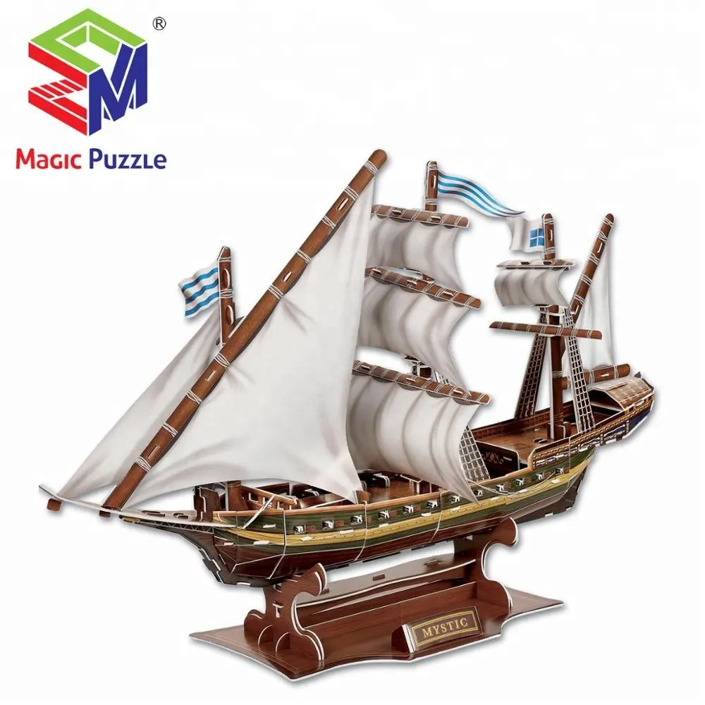 Старый военный Мистик 3D головоломка пластиковая игрушка маленький корабль