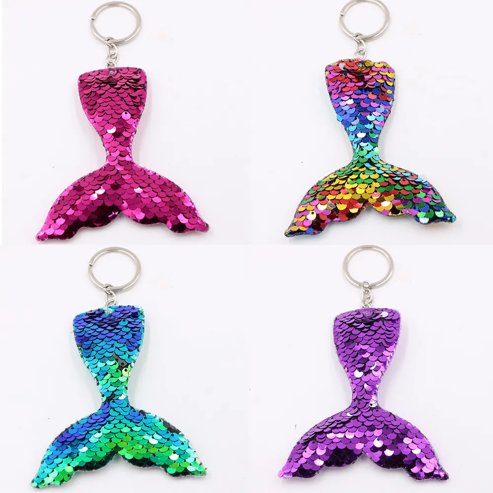 Sequin Mermaid Keychain Mermaid Party Favors Birthday Gifts for Girl Key Pendant Decor