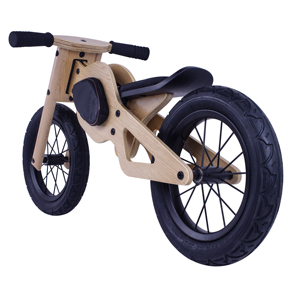 Bicyclette d'équilibre en <span class=keywords><strong>bois</strong></span> de 12 pouces avec sac pour enfants, surface d'arbre à cames, entraînement d'équilibre - Product Image 4