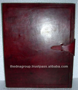 New High Quality Plain Soft Leather File <b>Folder</b> with Belt Closure for Business Promotion/Meetings Schools Office Supplies - Product Image 2