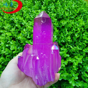 Galvanoplastie Couleur Qualité Titane Quartz <span class=keywords><strong>Aura</strong></span> Irisé <span class=keywords><strong>Cristal</strong></span> Cluster - Product Image 2