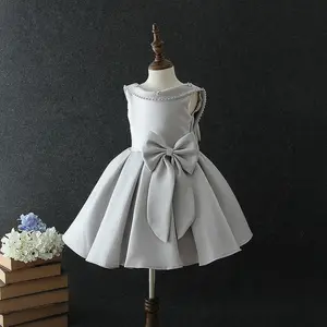 Fabrics Lace Cotton Flower Printing Party Dress Kid Dress Children OEM Service Medium Chiffon Sleeveless in Stock D20 as Pic