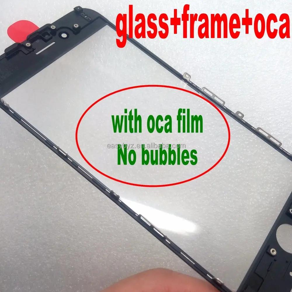 Koude Pers Voor Glas + Frame + Oca Voor Iphone 6 6S Plus Outer Glas Met Bezel Frame Met oca <span class=keywords><strong>Lcd</strong></span> Reparatie Deel Beste Kwaliteit