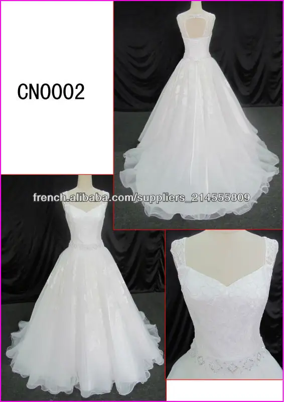 2014 guangzhou nouveau fashion dentelle puffy mariage robes de bal avec ceinture de dos/perles corset/serrure CN0002