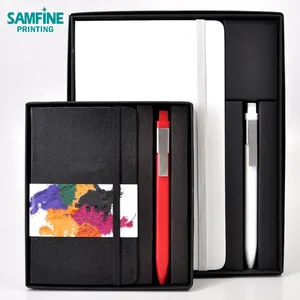 High-end Business Gift Box Profissional Personalizado Couro Criativo Personalizado OEM Capa dura Notebook Couro Genuíno Notepad CN;GUA