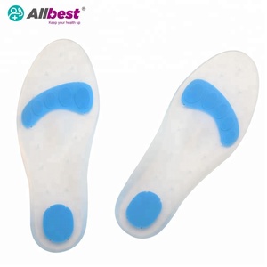Plantillas Ortopédicas Médicas de Longitud Completa con Soporte de Arco, Plantilla de Silicona Transparente - Marca Allbest, Certificación ISO13485/CE - Product Image 2