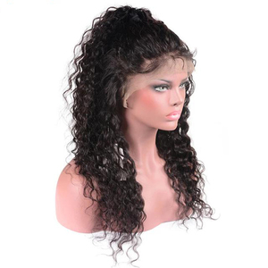 Real por mayor prima virgen 9a rizado del pelo humano peruano peluca onda de agua peluca Naturelle - Product Image 2