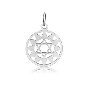 Risultati dei gioielli accessori che fanno ciondolo all'ingrosso in acciaio inossidabile guarigione del metallo Yoga 7 Chakra guarigione segno simbolo fascino - Product Image 3