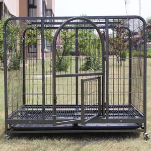 Großhandel Nützlich Preis 4-Etagen Katze Tragbare Eisen Mesh Rädern Haustier Tier Hund Käfige