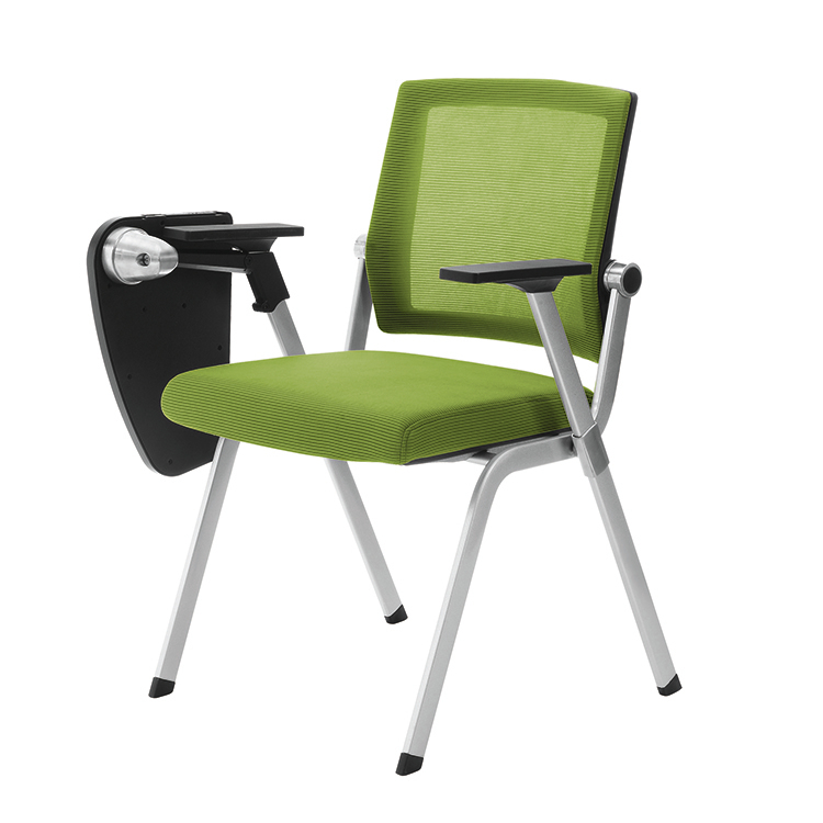 School Mobile foldable chairs stackable lecture conference chair with writing pad