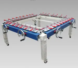 screen printing pneumatic mesh stretch machine with single clamp