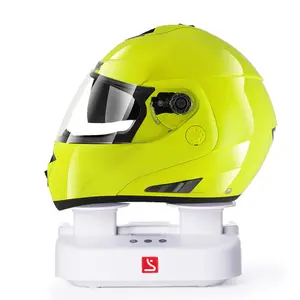 Portable open face helmet dryer sterilizer with ozone