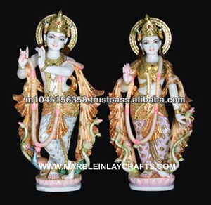 Marble Murti Radha Krishna Standing Statue - Product Image 1