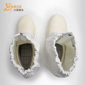 Suela médica de PU, <span class=keywords><strong>rejilla</strong></span> de rayas antiestática, botas de seguridad ESD largas, <span class=keywords><strong>botines</strong></span> ESD para sala limpia, antideslizantes e impermeables - Product Image 4