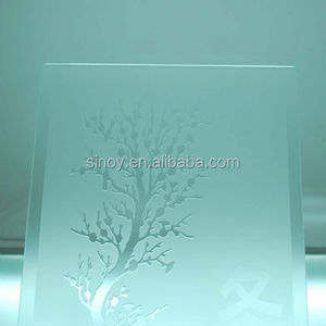 Hot! 10mm tempered low iron glass recorded with acid, Glass Etching glass, frosted glass (manufacturer) - Product Image 1