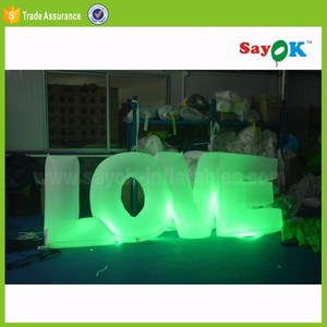 Luz led carta de amor de la boda carta inflable gigante cartas para alquiler - Product Image 3