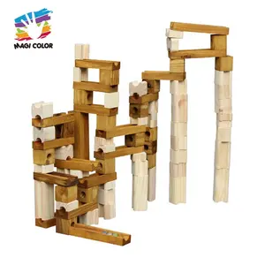 2019 más populares 107 PCS DIY madera bloques de mármol pista para niños W04E086