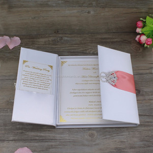 Rubans et nœuds de luxe personnalisés, 50 pièces, pour boîte en soie, Invitations de <span class=keywords><strong>mariage</strong></span> - Product Image 3