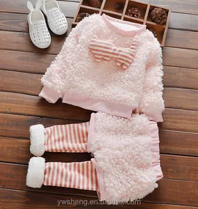 Wholesale christmas baby girls pony sweater striped pants outfits 2 pieces sets