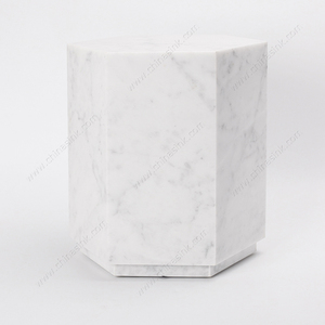 Elegant Carrara <strong>Marble</strong> <strong>Bedside</strong> <strong>Table</strong> or Side <strong>Table</strong> for Hone Decor - Product Image 1