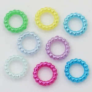 Perles circulaires en acrylique transparentes de 14 mm pour slime, boue cristalline, garniture, accessoires pour anneaux à cheveux et travaux d'aiguille - Product Image 2