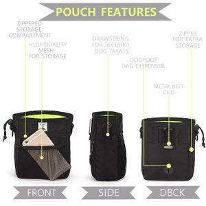 Lovoyagert borsa da addestramento per cani in Nylon borsa da viaggio da esterno cintura in vita con distributore di sacchetti per animali domestici - Product Image 3